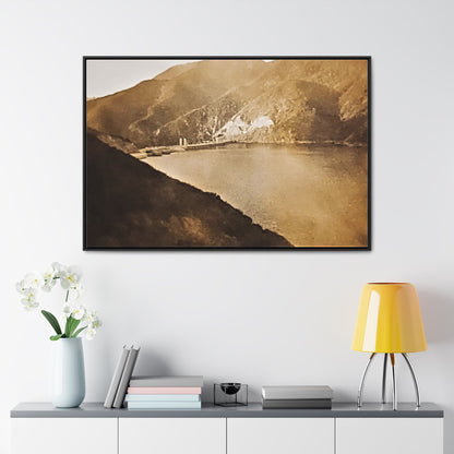 Morris Dam Lake Gallery Canvas Wraps Horizontal Frame 48″ x 32″ Black 1.25"
