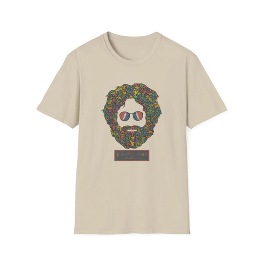Jerry Garcia Dancing Bears Face - Vineyard Collection T-Shirt - Sand - T-Shirts