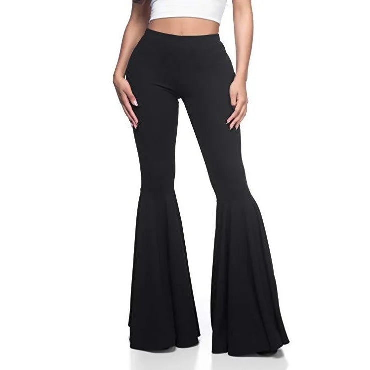 Solid Wide Leg Pant Leggings High Waist Cargo Pants Women