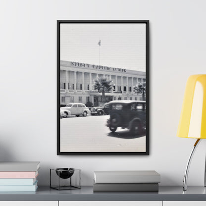 Sunset Bowling Center Largest in U.S 1939 Gallery Canvas Wraps Vertical Frame 16″ x 24″ Premium Gallery Wraps (1.25″) Black