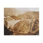 Back View Morris Dam Spillway Satin Canvas Stretched 14″ x 11″ (Horizontal) 1.5"