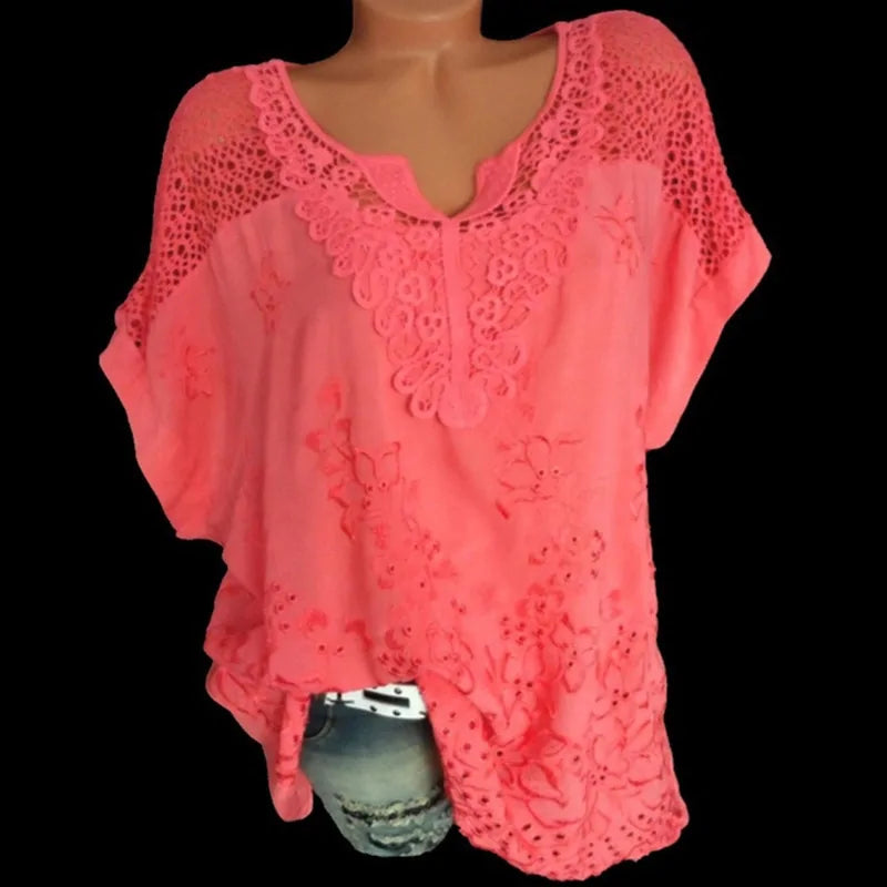 Womens Short Sleeve Blouse - Kia Day Design