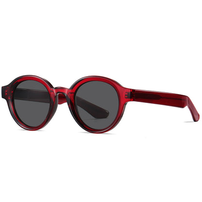 Unisex Vintage Fashion Retro Round Acetate Sunglasses Polarized