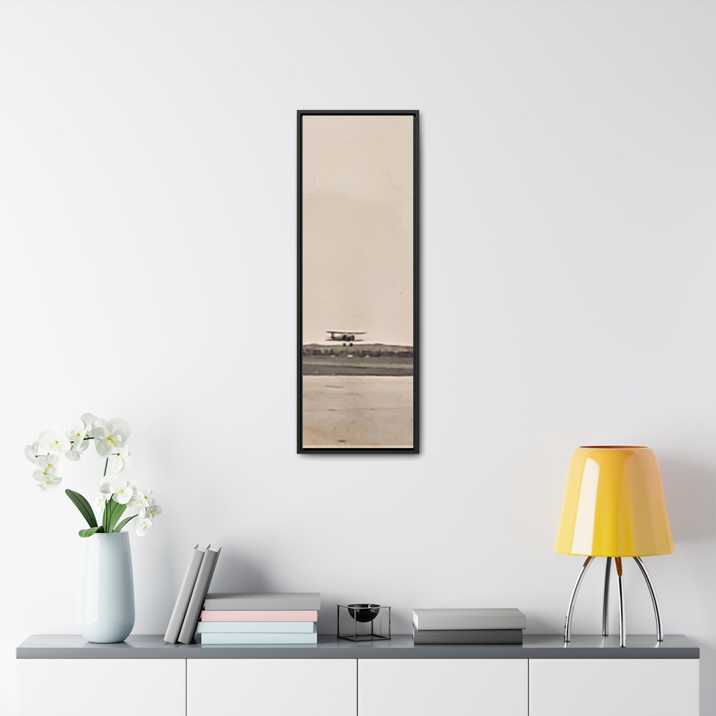 Plane Landing Omaha Airport 1939 Gallery Canvas Wraps, Vertical Frame