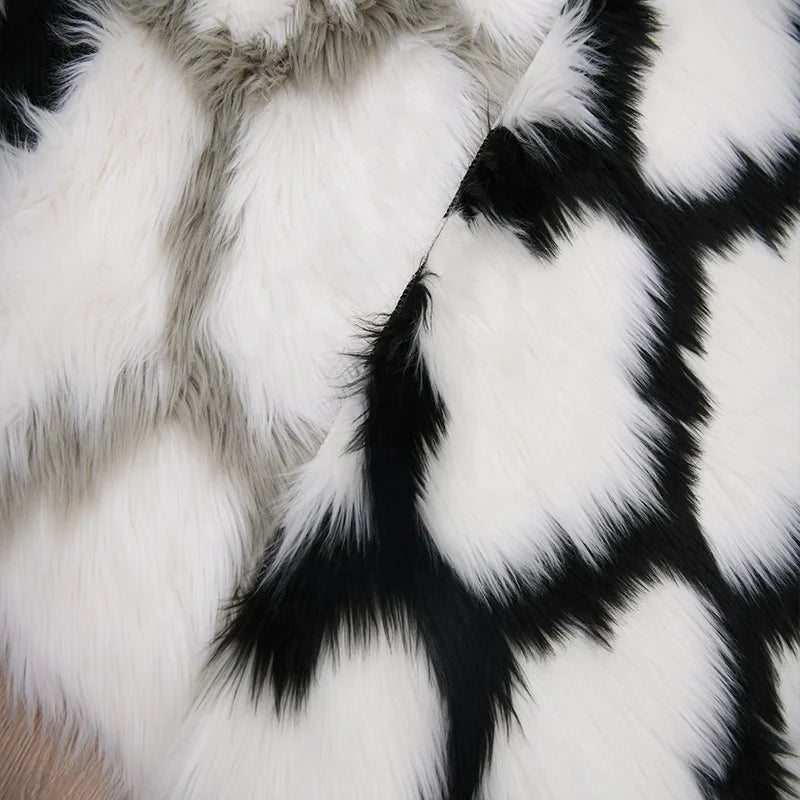 Faux Fur Rugs Modern Area Fluffy Rugs Geometric Living Room Carpets