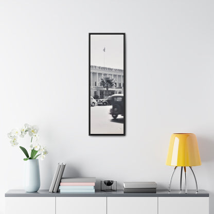 Sunset Bowling Center Largest in U.S 1939 Gallery Canvas Wraps Vertical Frame 12″ x 36″ Premium Gallery Wraps (1.25″) Black