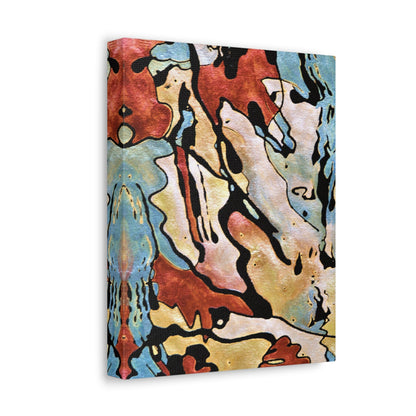 Blue Falls Stretched Canvas