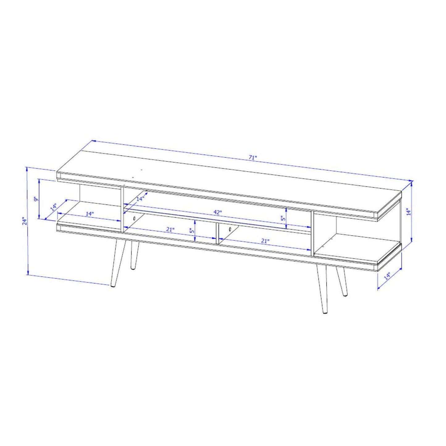 Utopia - Mid-Century Modern TV Stand- HouseOfZazla- {{Product type}}