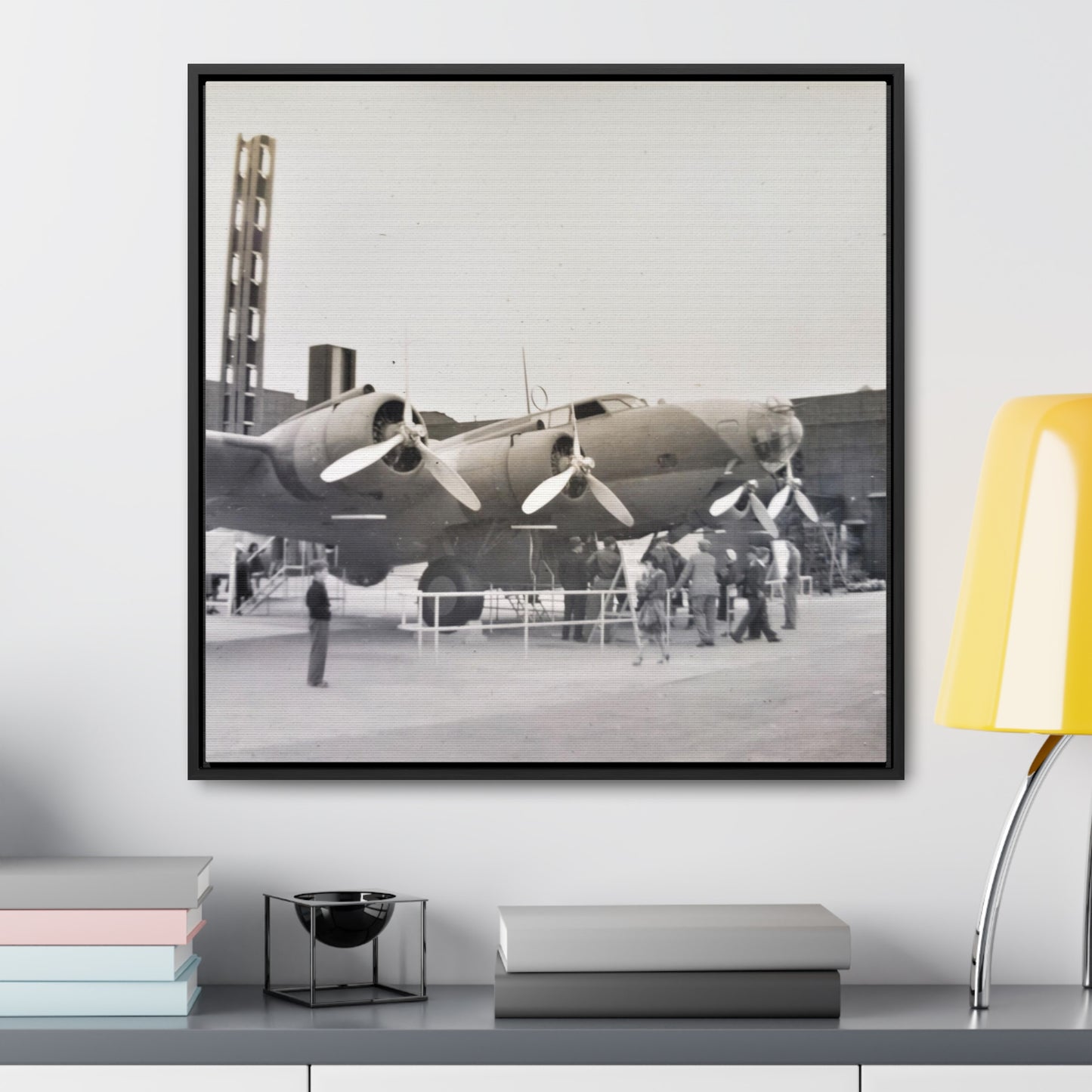 Boeing B-17 Bomber Gallery Canvas Wraps, Square Frame