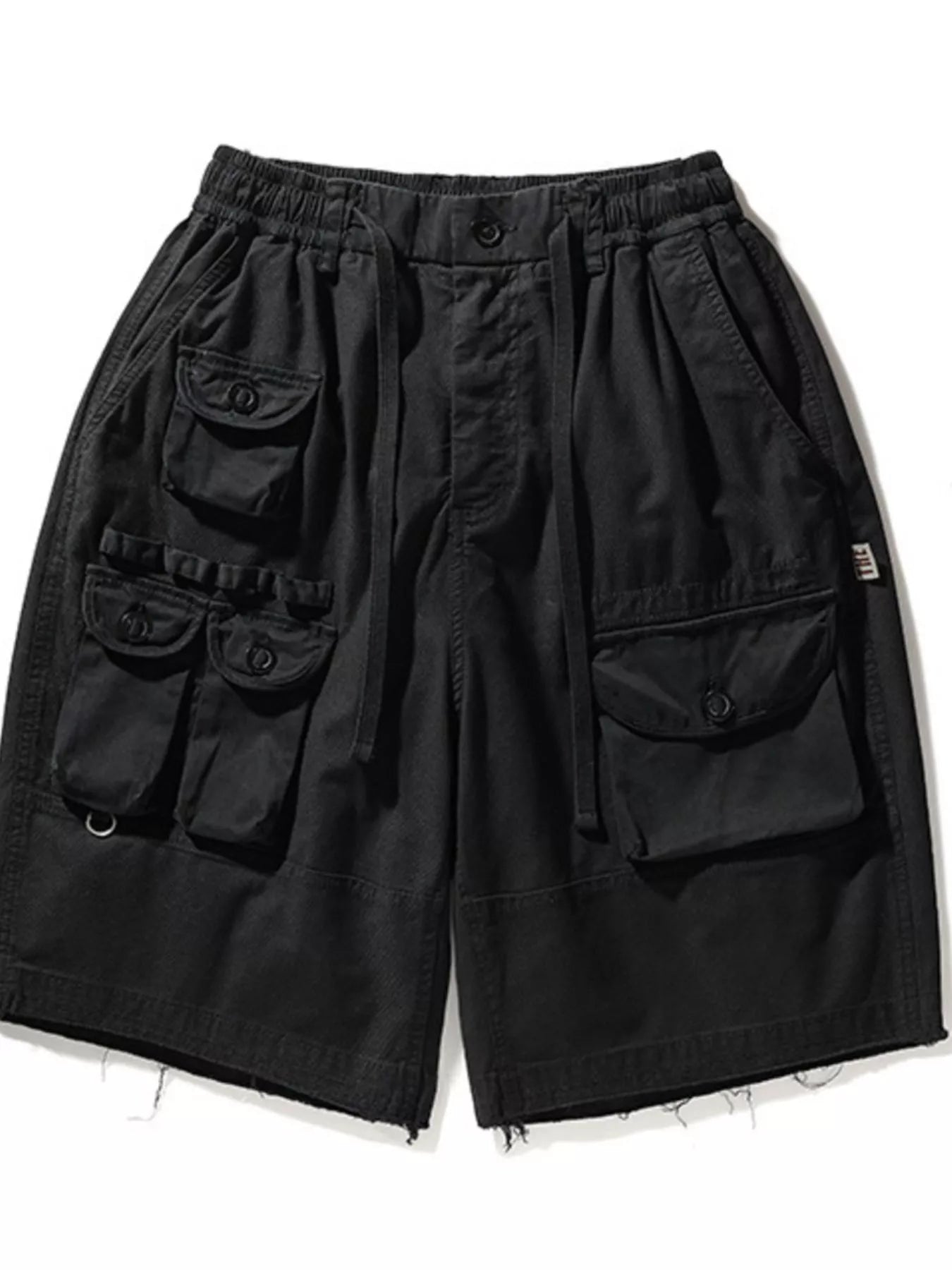 Men's Multi Pockets Shorts - Black -