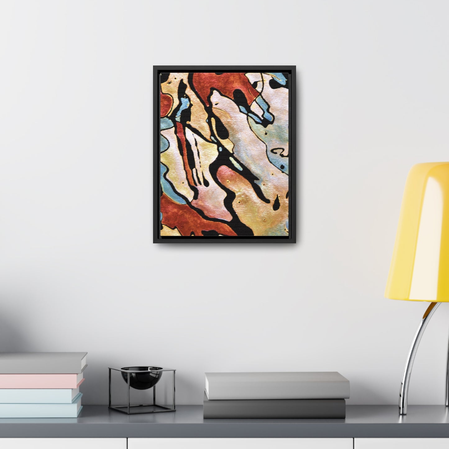 Blue Falls Gallery Canvas Wraps, Vertical Frame