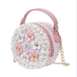 Little Girls Shoulder Crossbody Flower Bag Pink