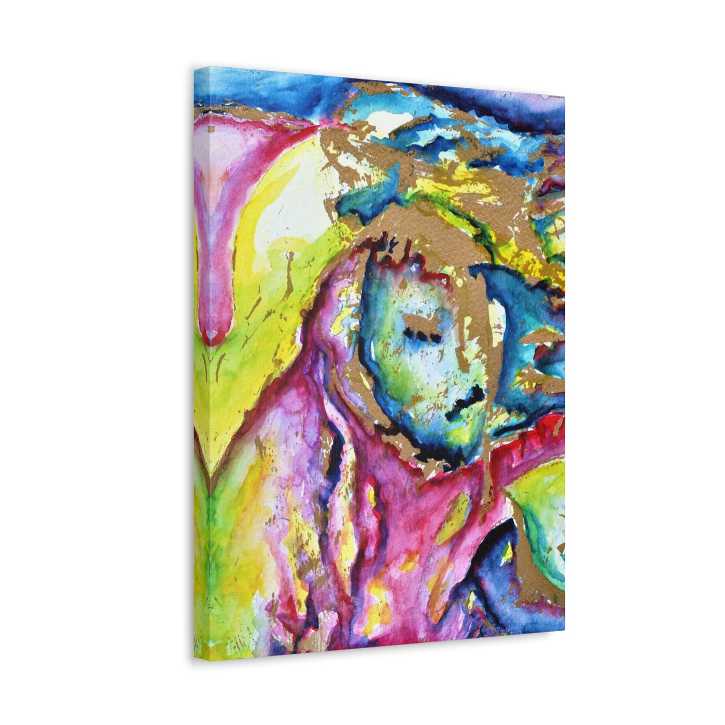 Mother's Face Stretched Canvas