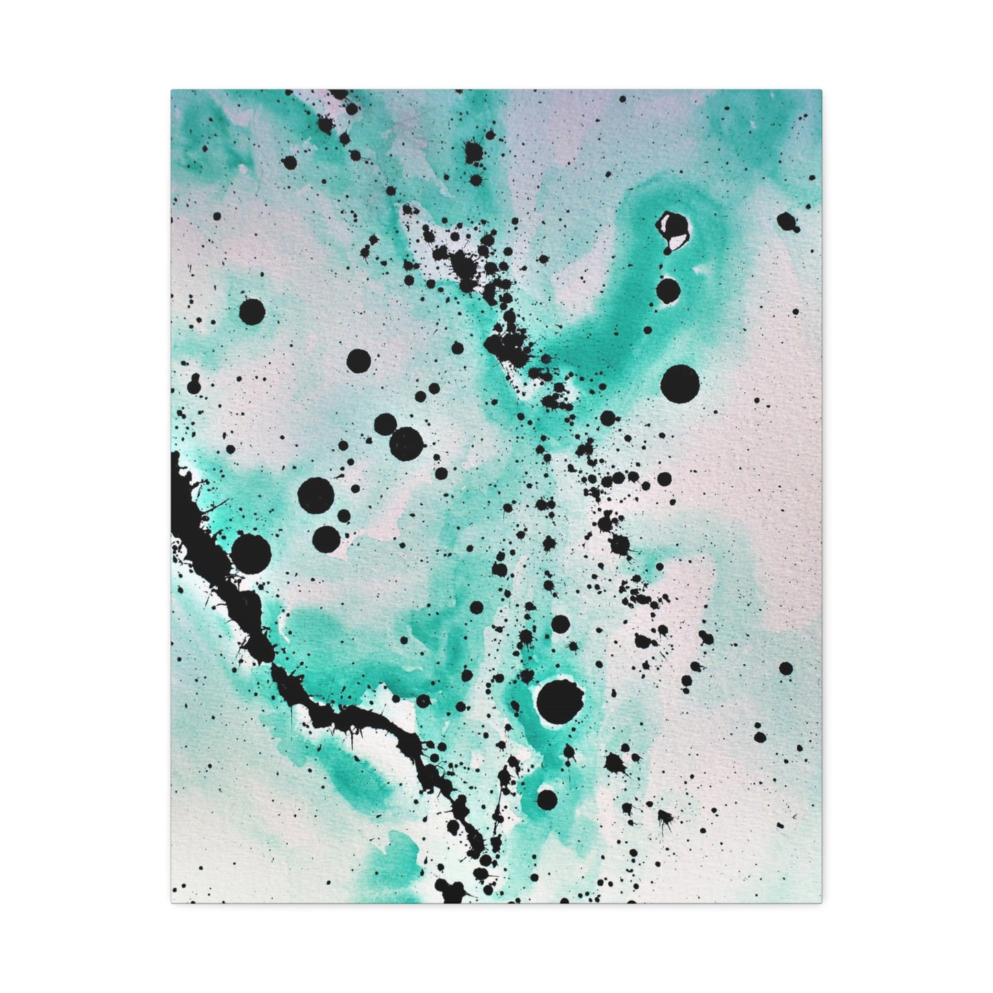 Teal Burst Stretched Canvas