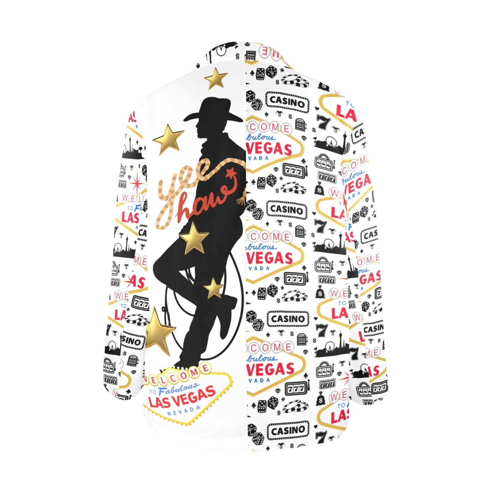 Baha Ranch Yeehaw Cowboy Vegas Western Blazer - - Jackets & Blazers