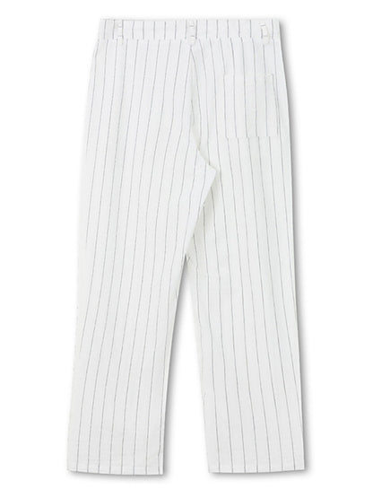 Men's Full Size Striped Wide Leg Pant Plus Size - -