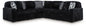 Midnight-Madness - Sectional - Black 5 Pc. Sectional - Stationary Sectionals