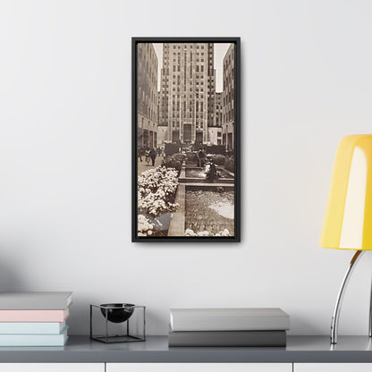 Rockefeller Plaza Gallery Canvas Wraps Vertical Frame 10″ x 20″ Premium Gallery Wraps (1.25″) Black
