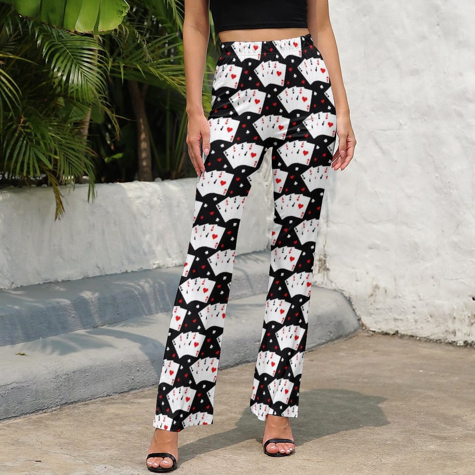 Baha Ranch Vegas Casino Gambling Flare Pants - - pants