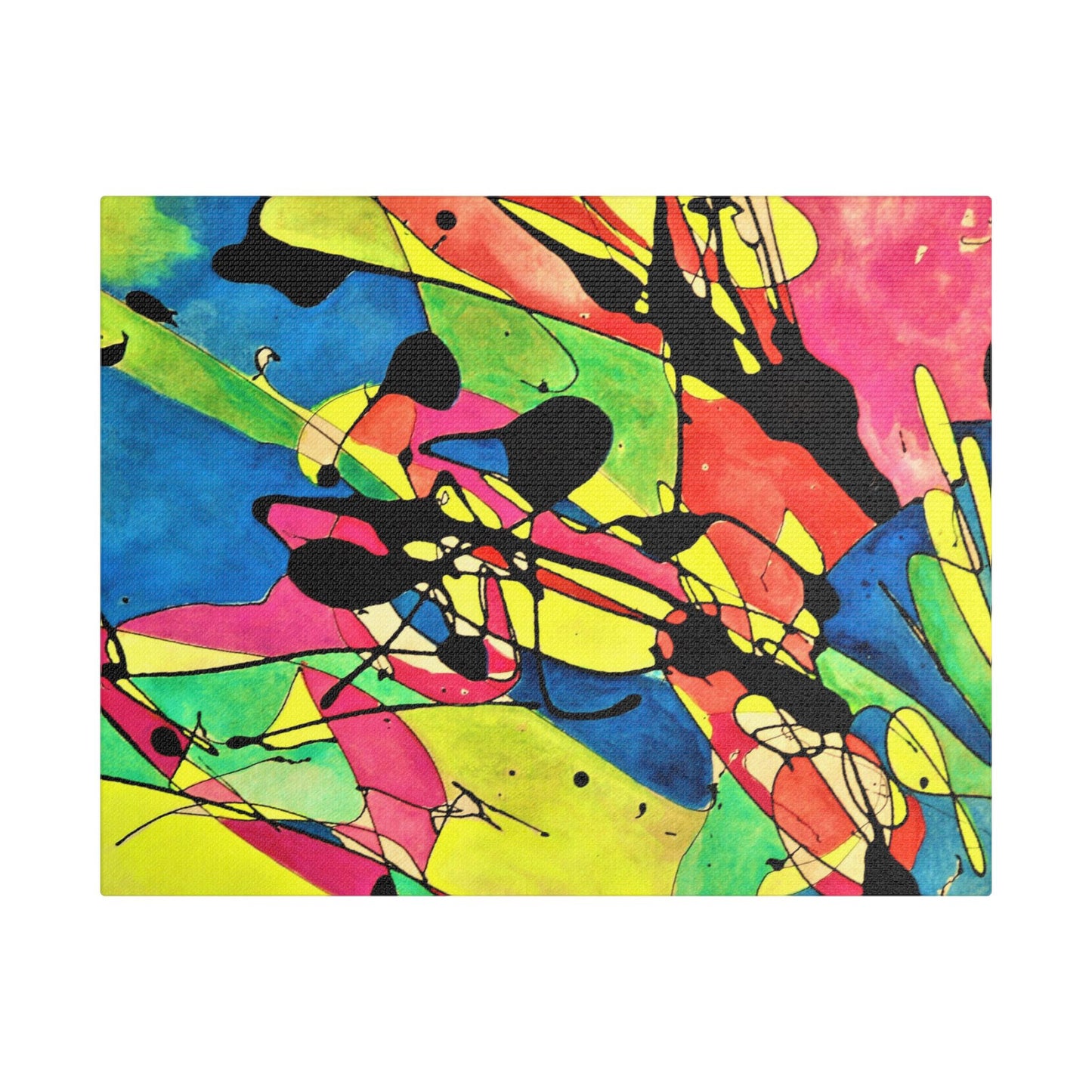 Exploding Earth Satin Canvas, Stretched