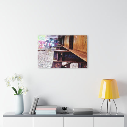 Urban Rust Photography Acrylic Print — Graffiti Underpass Wall Art French Cleat Hanging - - Home Decor