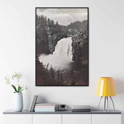 Upper Falls Yellowstone Gallery Canvas Wraps Vertical Frame 32″ x 48″ Premium Gallery Wraps (1.25″) Black