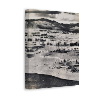 Springs at top of Jupiter Terrace Yellowstone Stretched Canvas