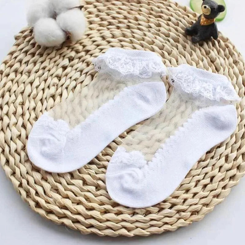 Lace Ultra-Thin Invisible Socks white