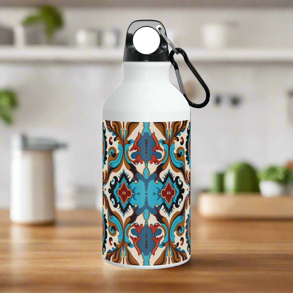 Blue Cream Abstract Oregon Sport Bottle