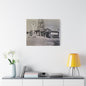 Texaco Station Continental Divide Satin Canvas Stretched 30" x 24" (Horizontal) 1.5"