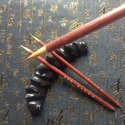 Red Sandalwood Teeny Hook Line Calligraphy Pen. - - Calligraphy Brushes