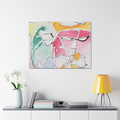 Abstract Face Canvas Gallery Wraps - Kia Day Design