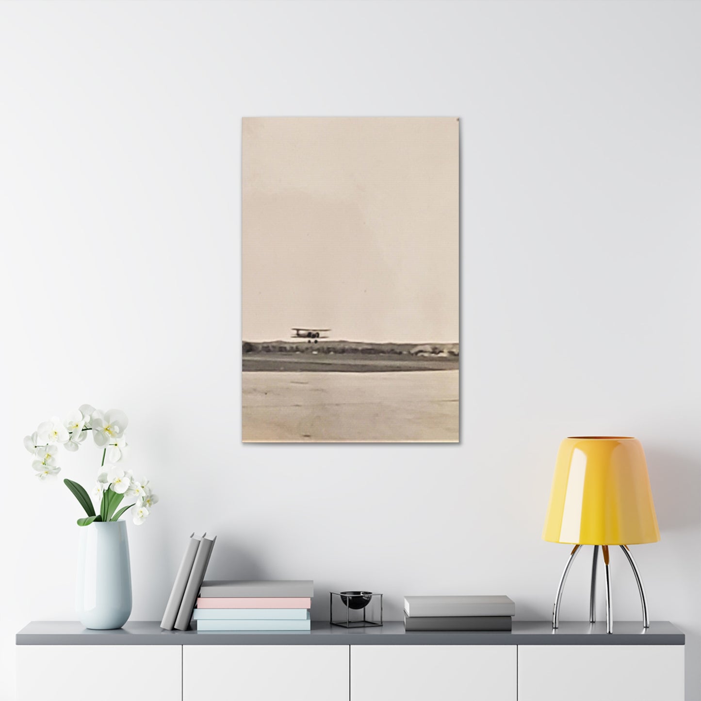 Plane Landing Omaha Airport 1939 Canvas Gallery Wraps