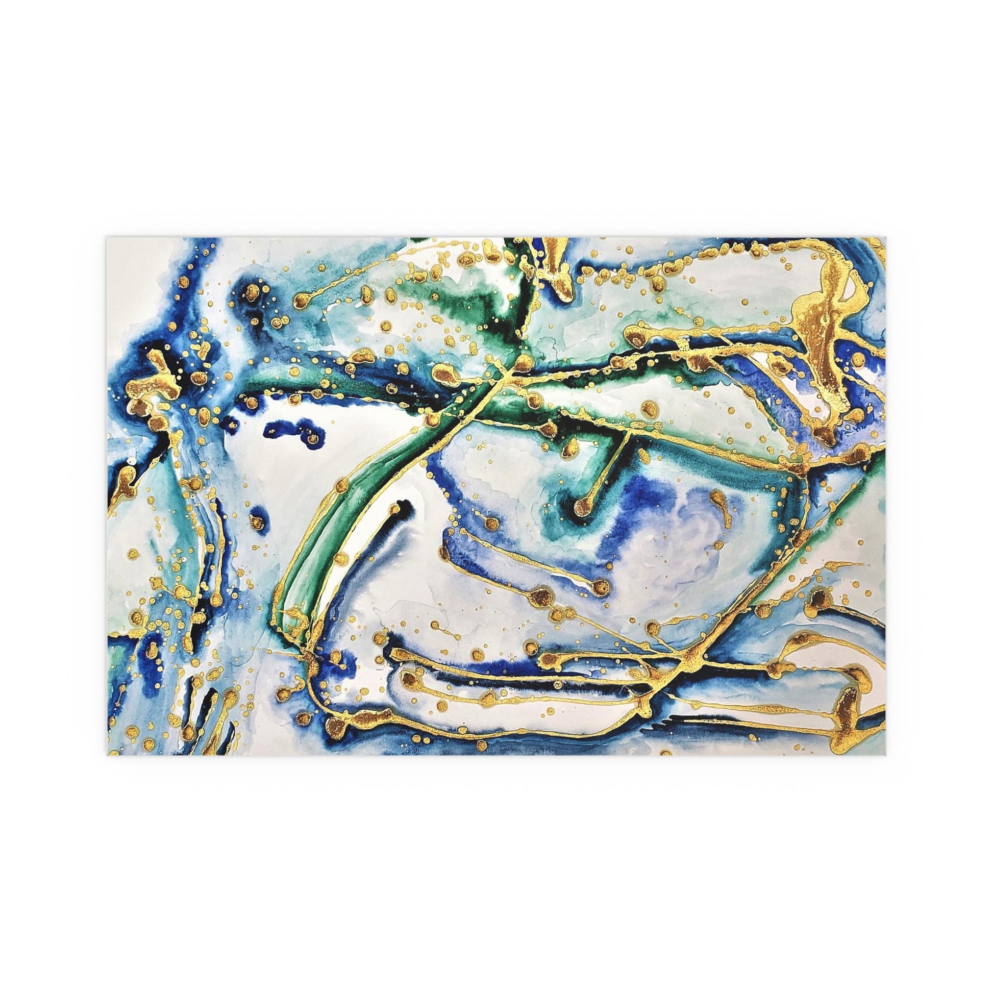 Blue Willow Silk Posters - 24″ x 16″ (Horizontal) Semi Glossy - Poster