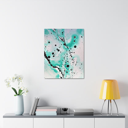 Teal Burst Stretched Canvas