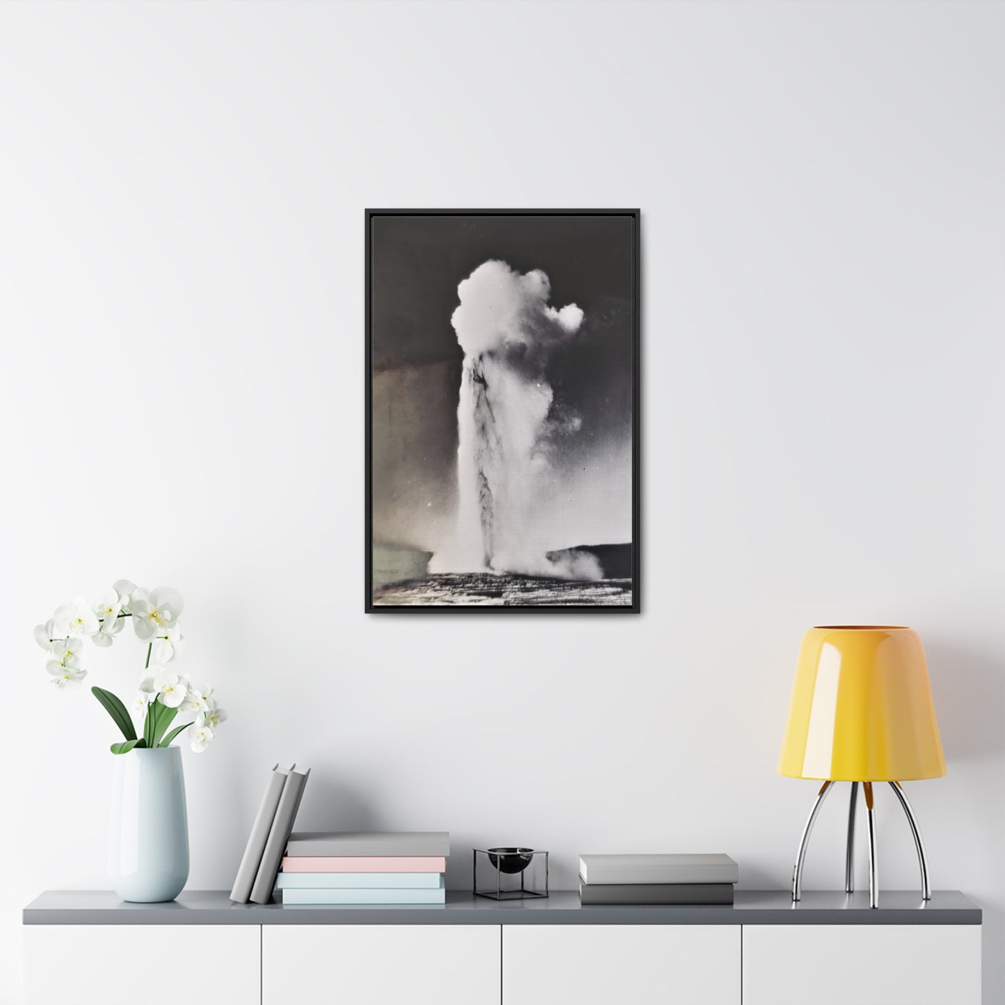 Old Faithful Geyser Yellowstone Gallery Canvas Wraps, Vertical Frame