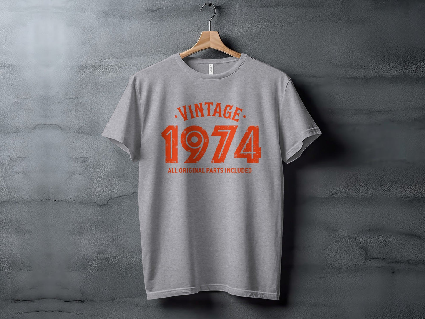 Vintage 1974 All Original Parts Included Birthday T-Shirt- Cloud 16 Clothing Co.- {{Product type}}