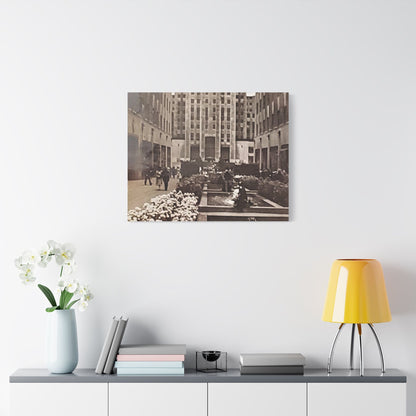 Rockefeller Plaza Satin Canvas Stretched