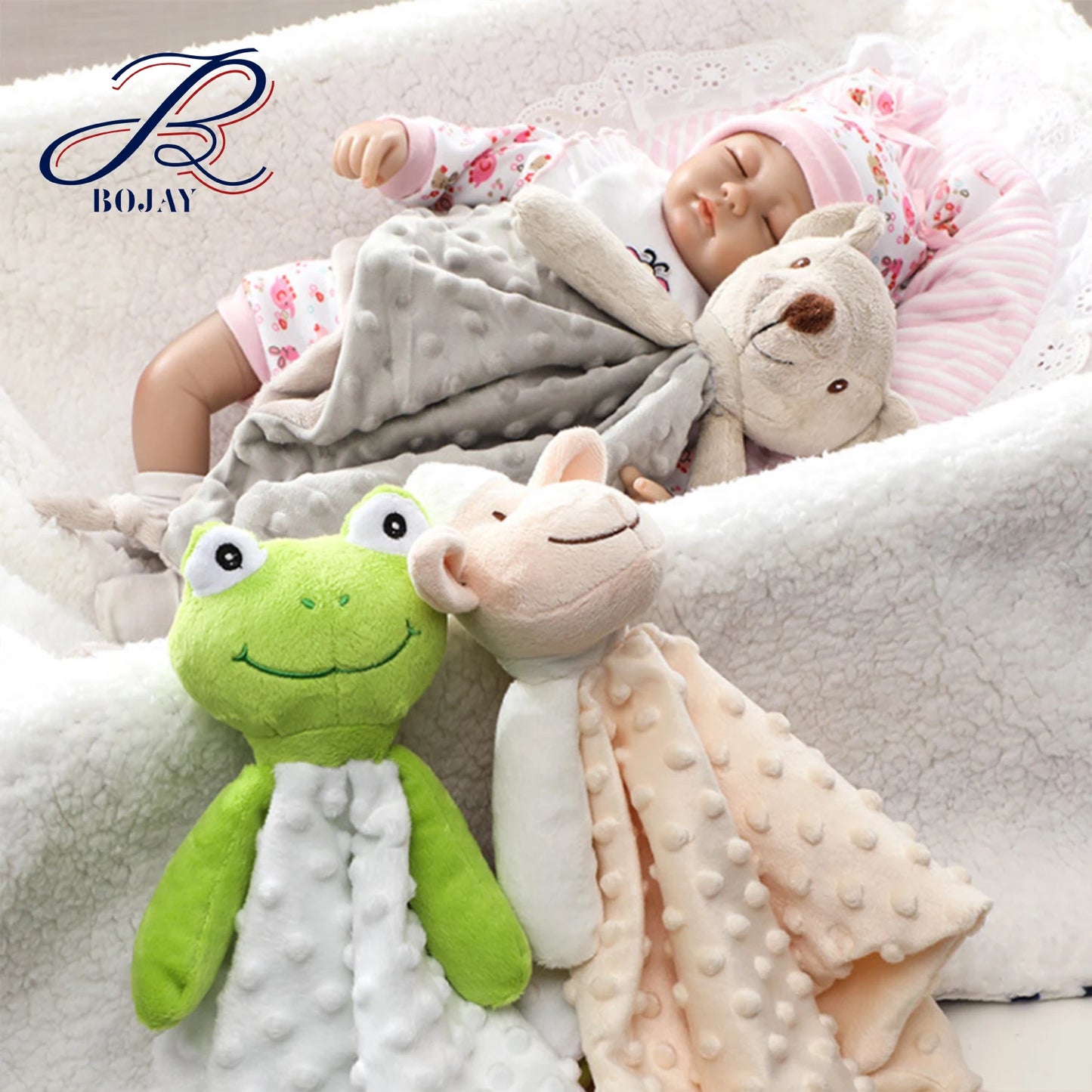 Super Soft Comfortable Plush Material Baby Cuddle Soothing Security Blanket