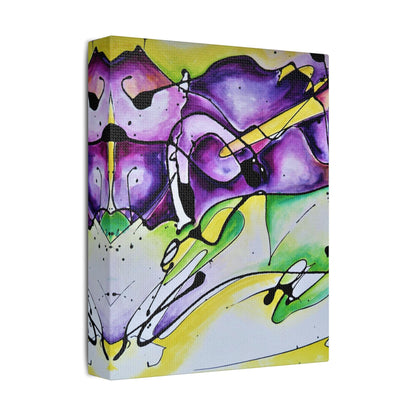 Purple Mountains Satin Canvas Stretched