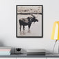 Yellowstone Bull Moose Gallery Canvas Wraps Vertical Frame 16″ x 20″ Premium Gallery Wraps (1.25″) Black