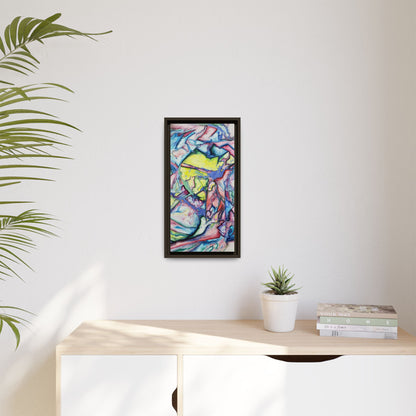 Alien Abstract Colorful Framed Canvas Art - Kia Day Design