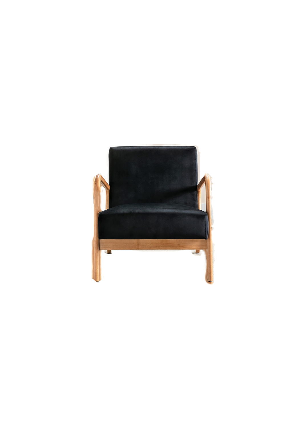 Classic Mid-Century Modern Accent Chairs, Open Framed Armchair With Cushioning- Unique Piece Furniture- {{Product type}}