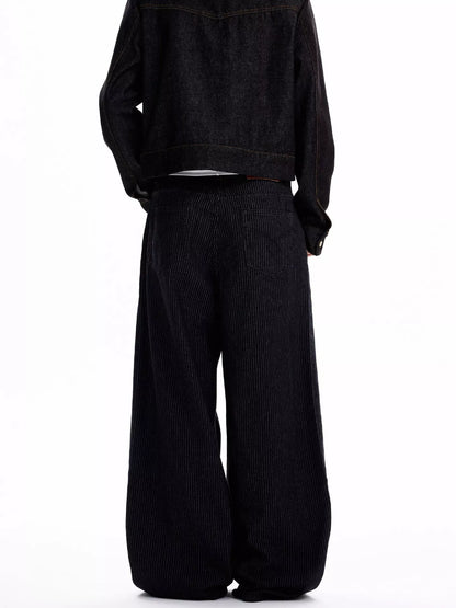 Men's Full Size Button Fly Wide Leg Jeans Plus Size - -