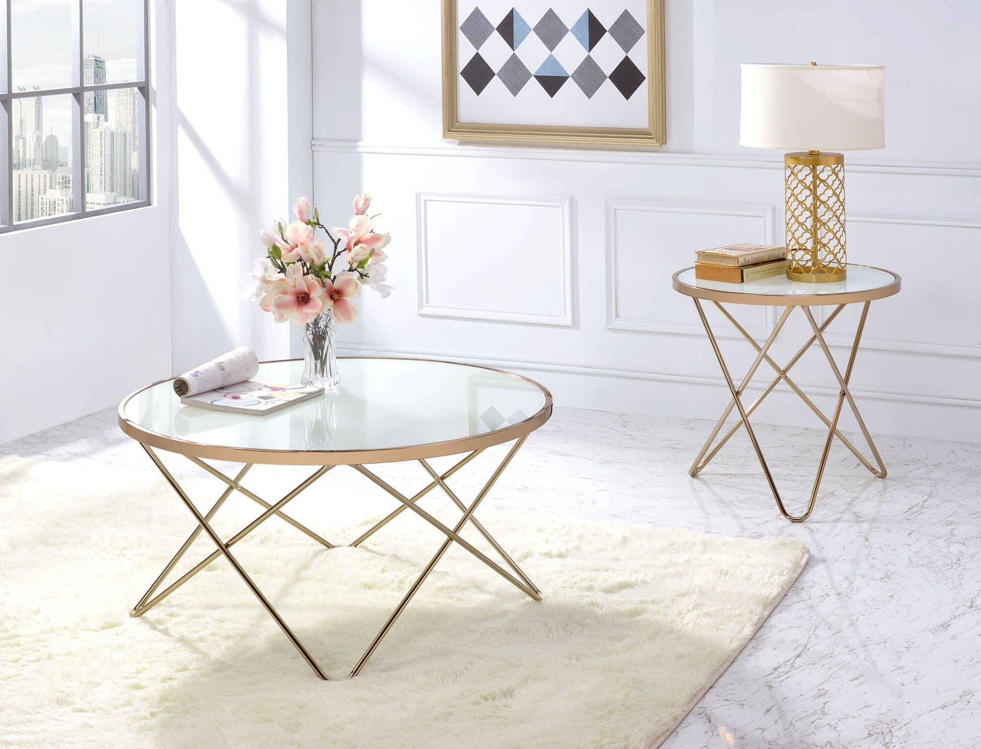 Valora - Glass Coffee Table - - Coffee Tables