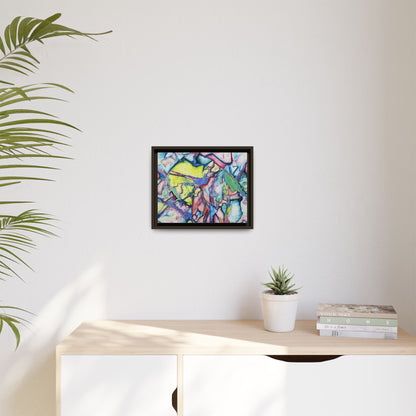 Alien Abstract Colorful Framed Canvas Art - Kia Day Design