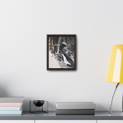 Narada Falls Yellowstone Gallery Canvas Wraps Vertical Frame 8″ x 10″ Premium Gallery Wraps (1.25″) Walnut