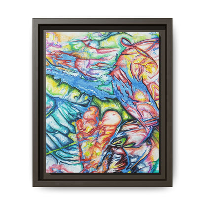 Multi-Color Abstract Framed Canvas Art Print - Kia Day Design