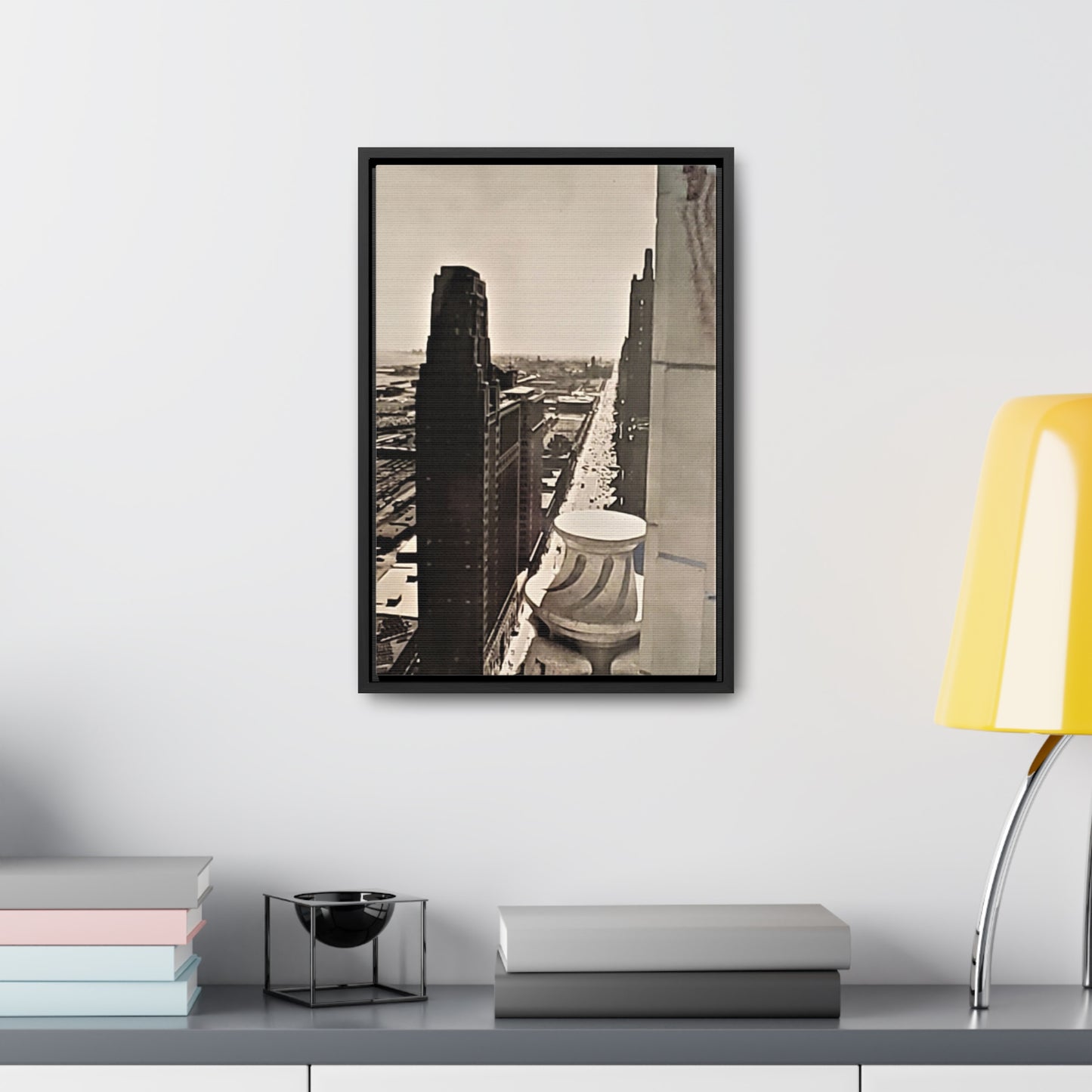 Michigan Ave Chicago Gallery Canvas Wraps, Vertical Frame