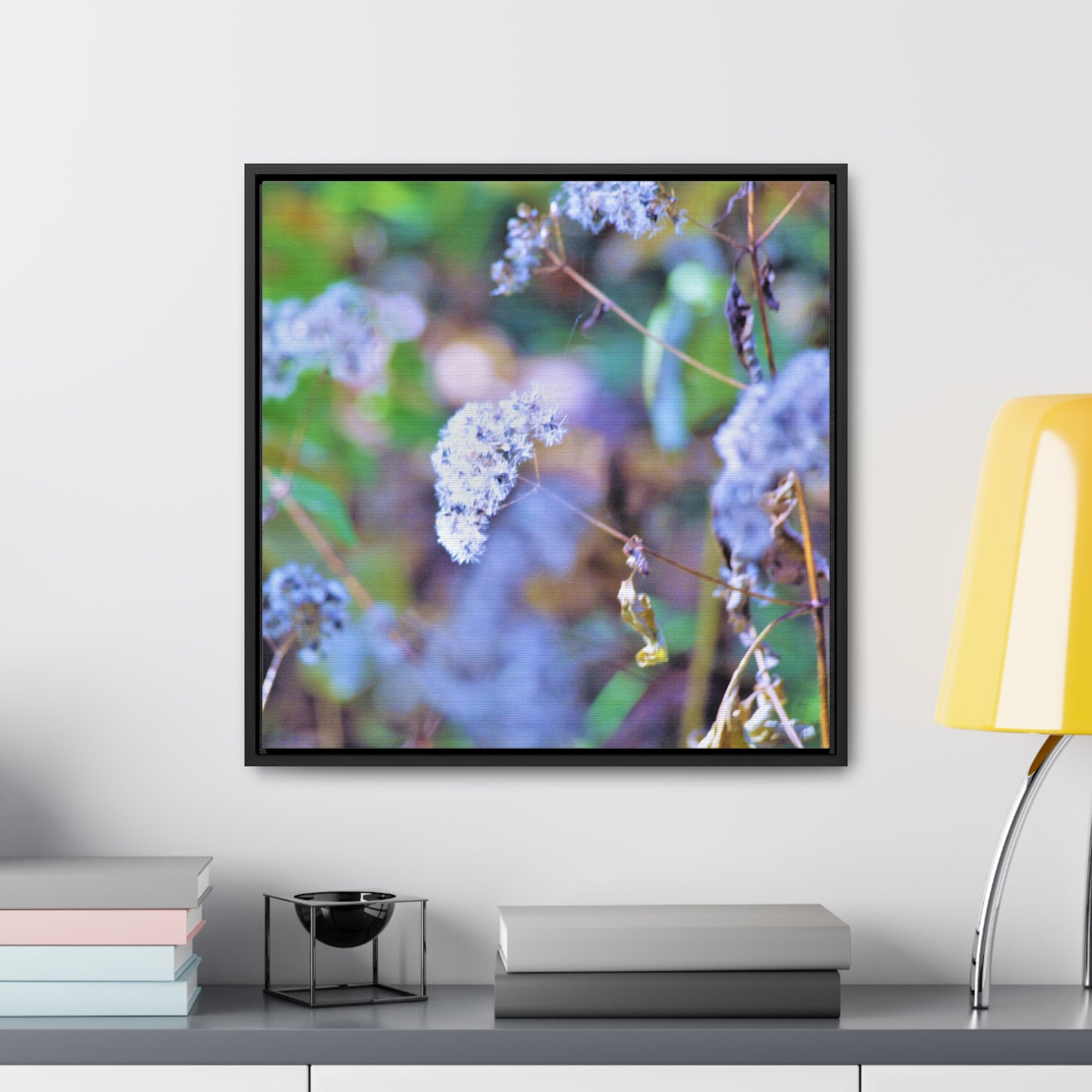 Macro Blue Gallery Canvas Wraps, Square Frame